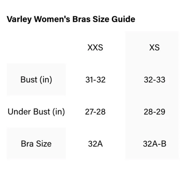 VARLEY BROMLEY SPORTS BRA SIZE XXS NWT - Picture 11 of 11